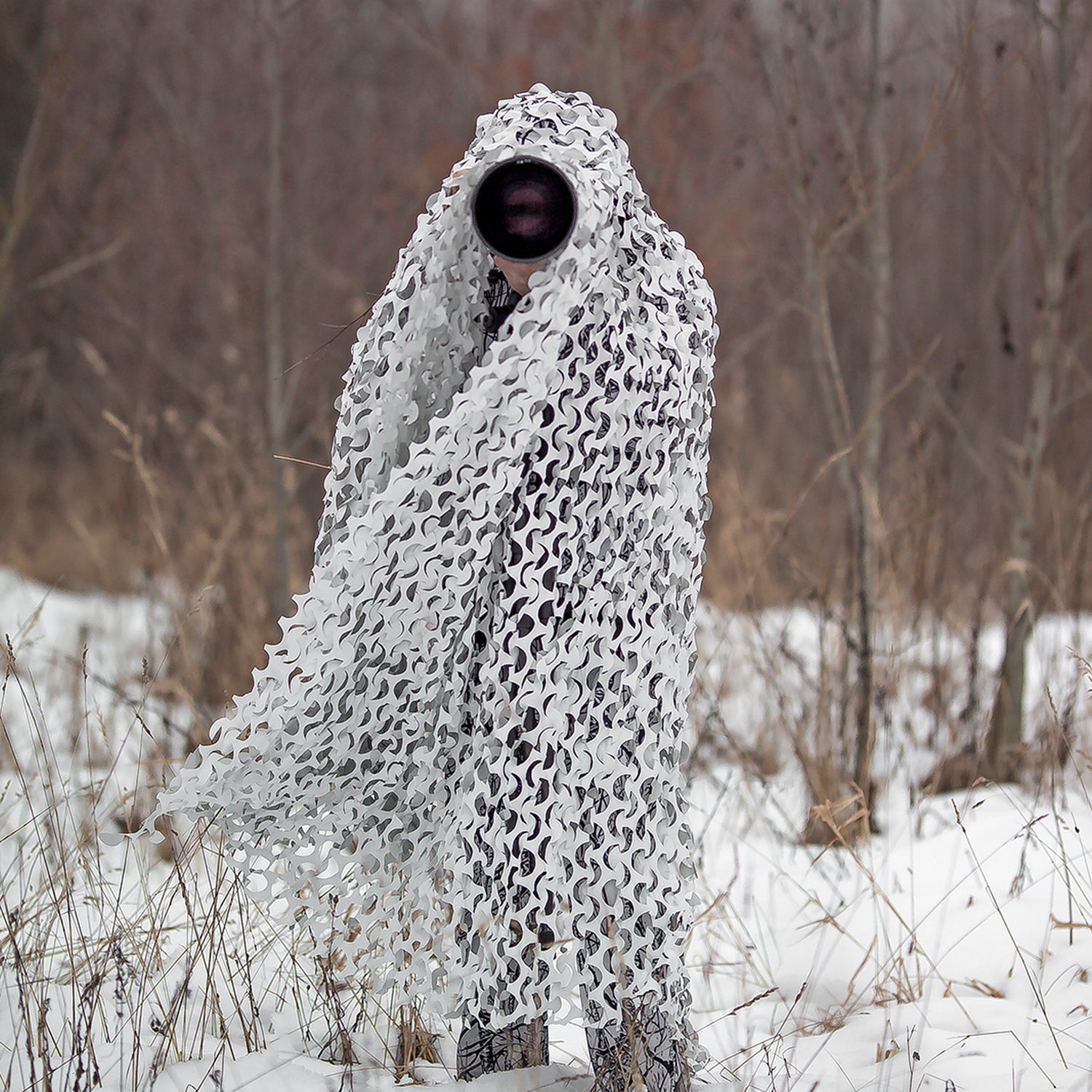 Buteo Photo Gear 3D leafs Camouflagenet Sneeuw 1,5x3 m