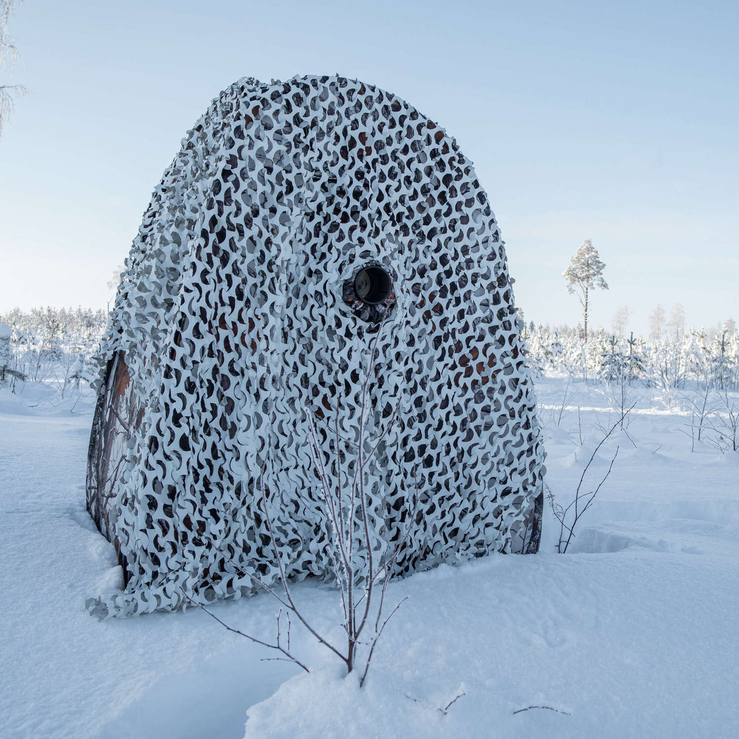 Buteo Photo Gear 3D leafs Camouflagenet Sneeuw 2,4x3 m