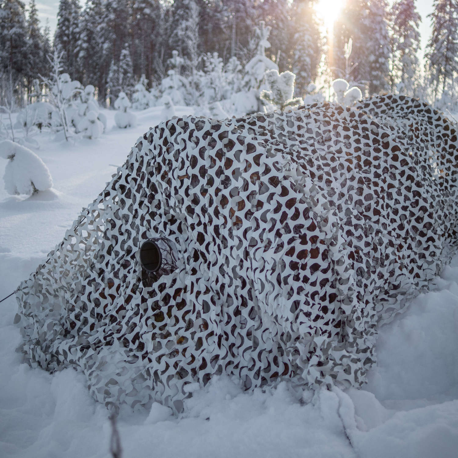 Buteo Photo Gear 3D leafs Camouflagenet Sneeuw 2,4x3 m