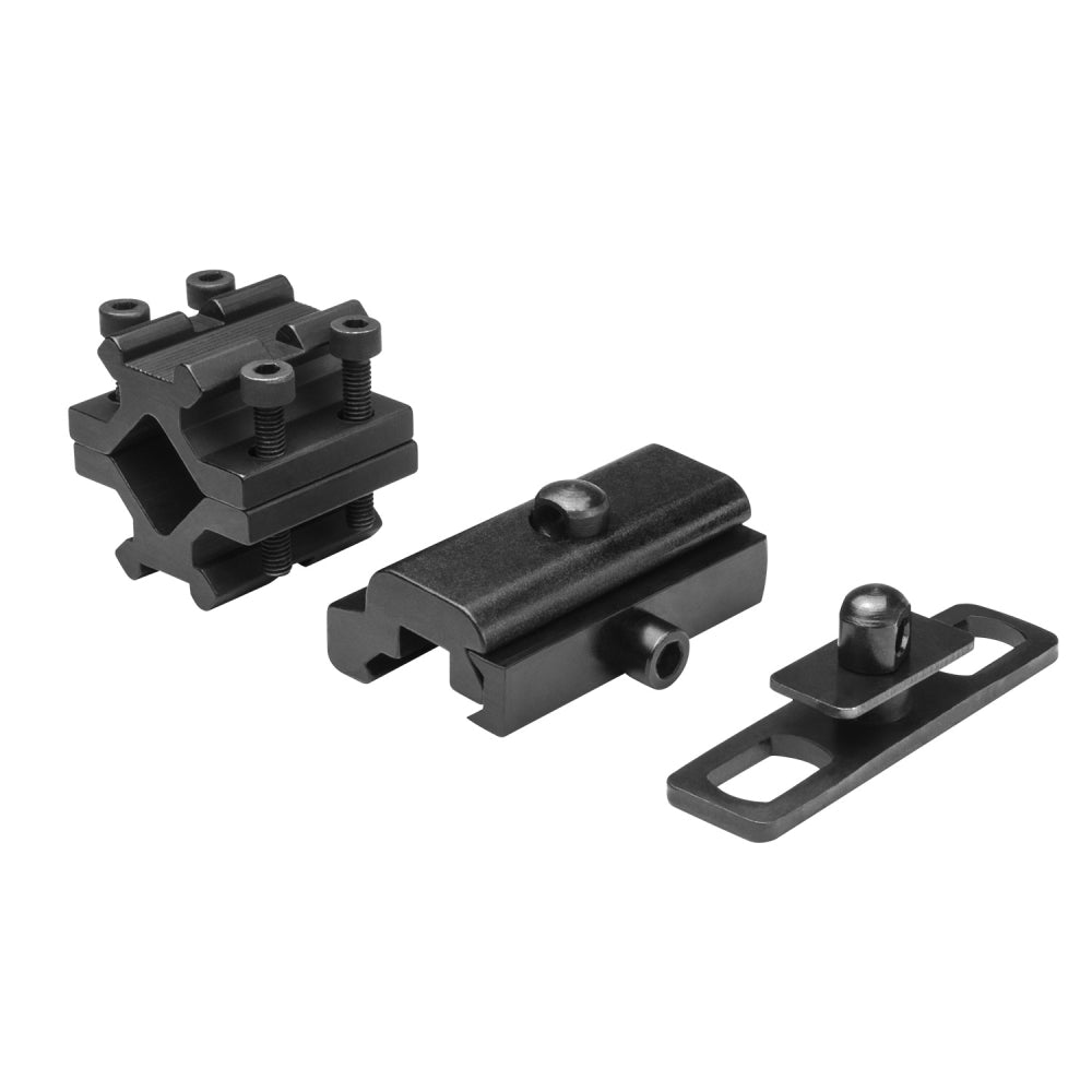NC Star Bipod - Compact Notched, Precision Grade, 3 Adapters