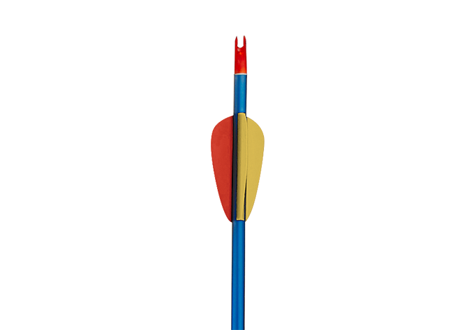 EK Archery Arrow - 1916 Aluminium 29" Blue, Ø7,6mm p/5 - Glue-In Tip, Plastic Nock Bushing, Glue-In Nock