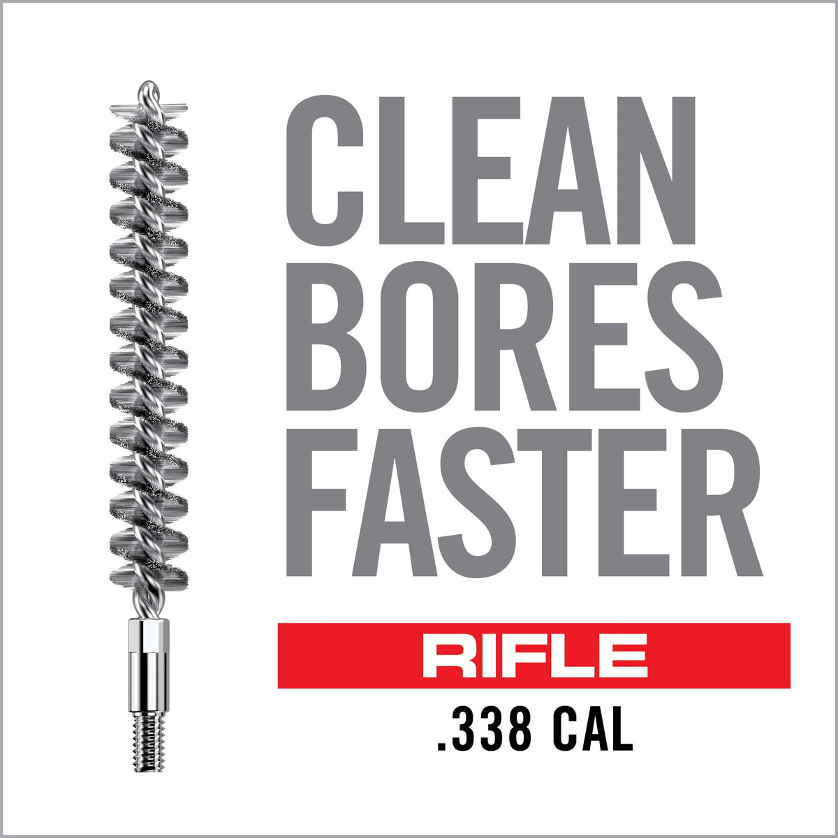 Real Avid Bore-Max Speed Brush Rifle - .338 - 8/32" Thread