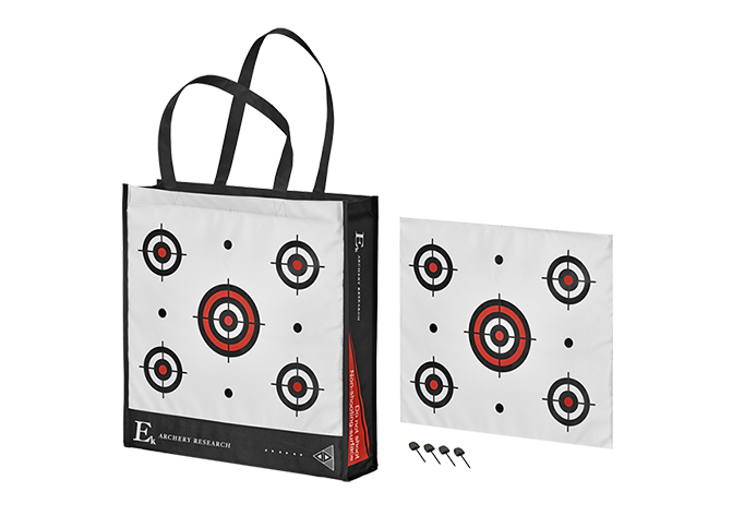 EK Archery Target Set Foam, Black/Red with Bag, TargetFace, 4 Pins