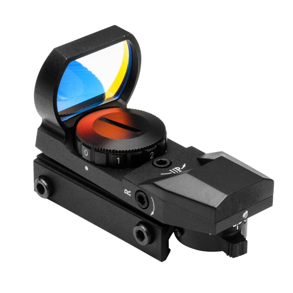 NC Star RD Reflex Sight 1x24, 4 Reticles, 3 MOA Red Dot, Weaver, Alu, Black