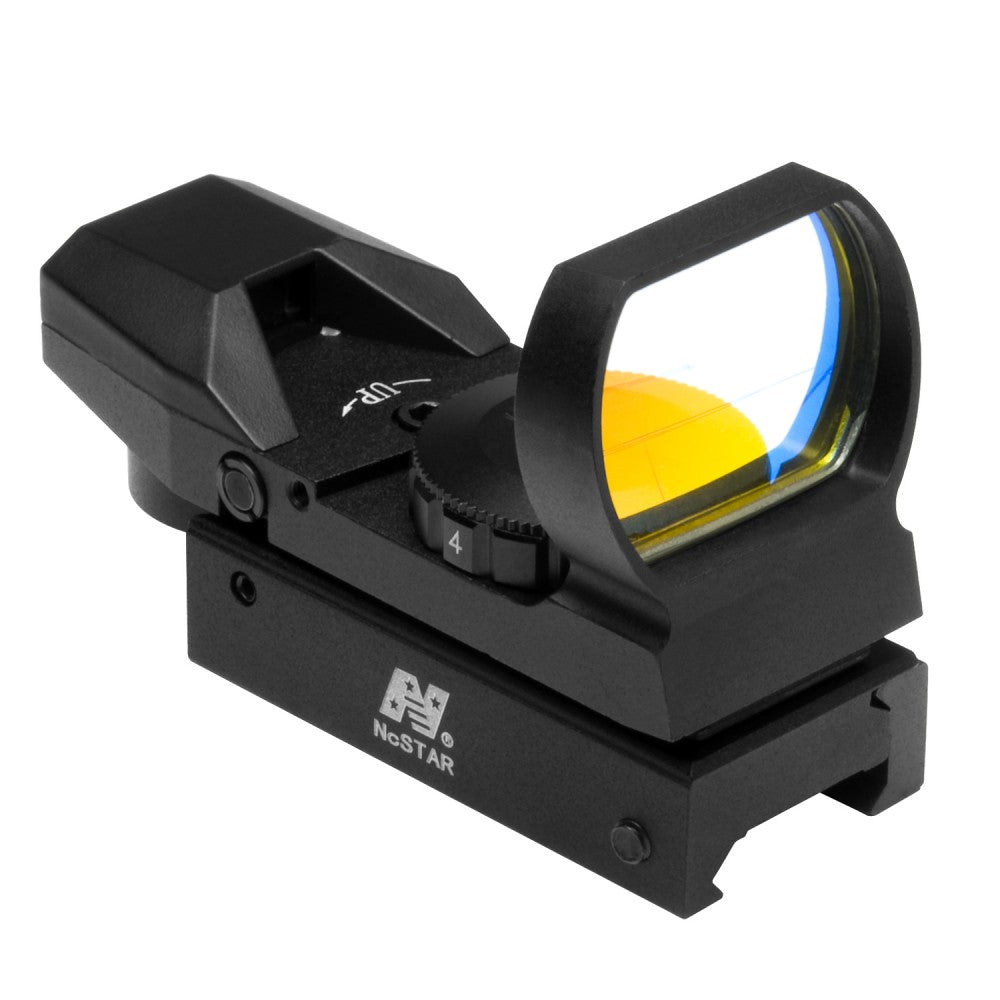 NC Star RD Reflex Sight 1x24, 4 Reticles, 3 MOA Red Dot, Weaver, Alu, Black