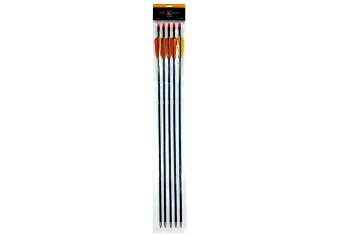 EK Archery Arrow - Fiberglass 26" Ø6.9mm Black p/5 - Glue-In Point &amp; Nock