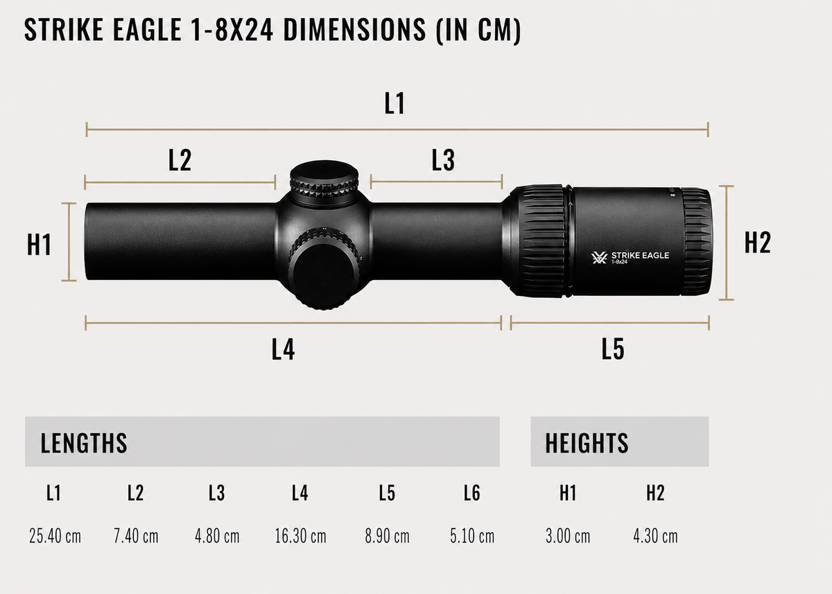 Vortex Richtkijker Strike Eagle 1-8x24 FFP, EBR-8 (MOA)
