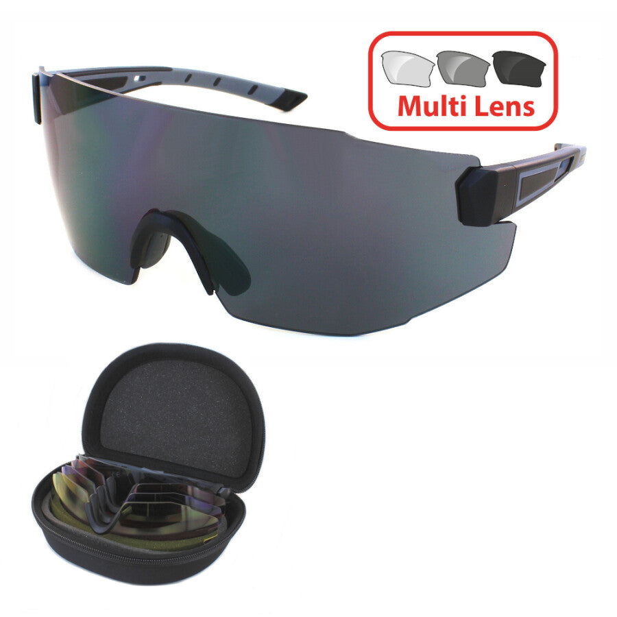 Evolution Edge (4 Color Bundle) Black - Grey Temples - Grey/Orange/Purple/Yellow Lens
