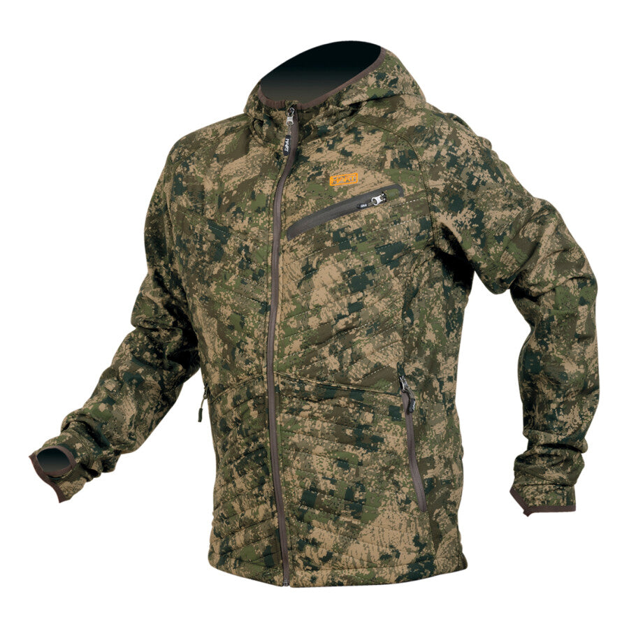 Hart Mens Hoodie Hybrid Jacket Ibice, Pixel Forest