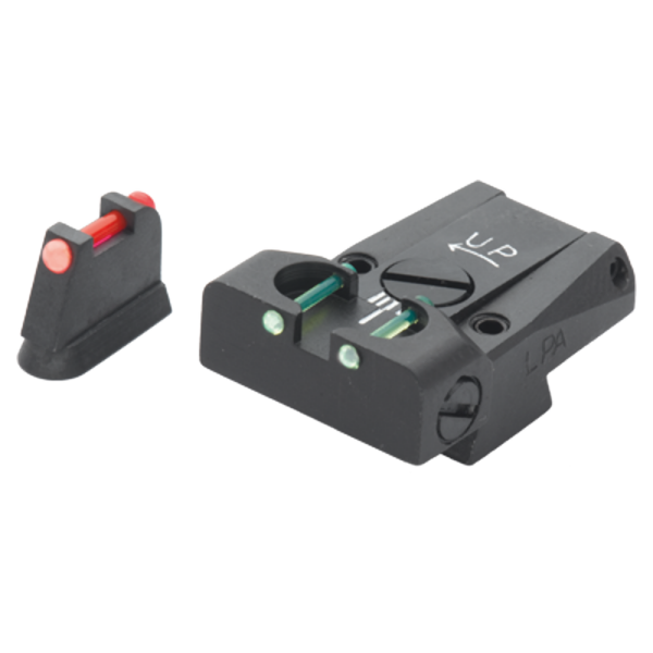 LPA Adj. Sight Set (Fibre Optic) CZ 75, 85 SP01 NO SHadow (Models with Dovetail Frontsight)