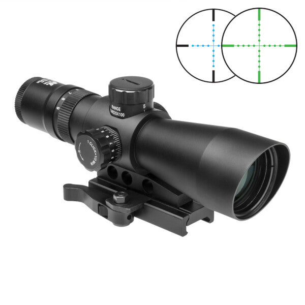 NC Star RS Mark III Gen2 3-9x42 Blue/Green IR Mil Dot, Picatinny Quick Release Mount