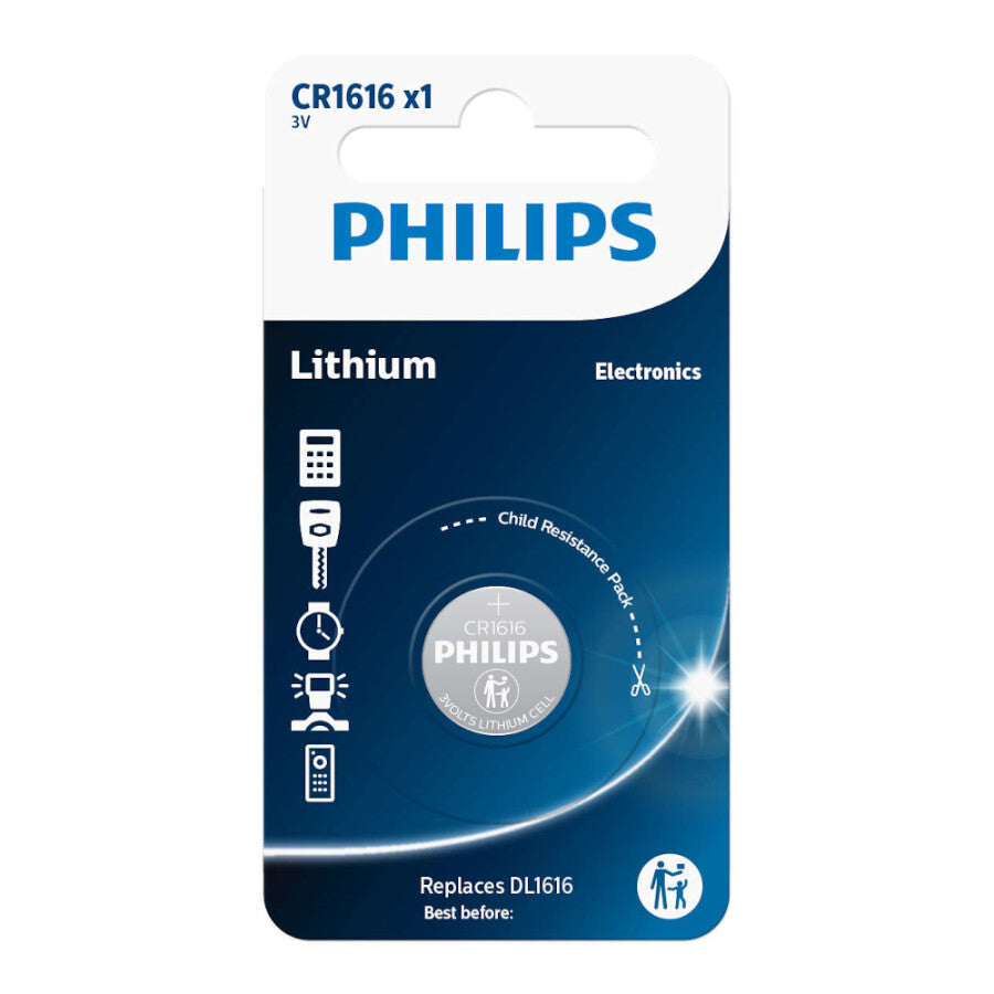 Philips Battery CR1616 Lithium 3V P/1