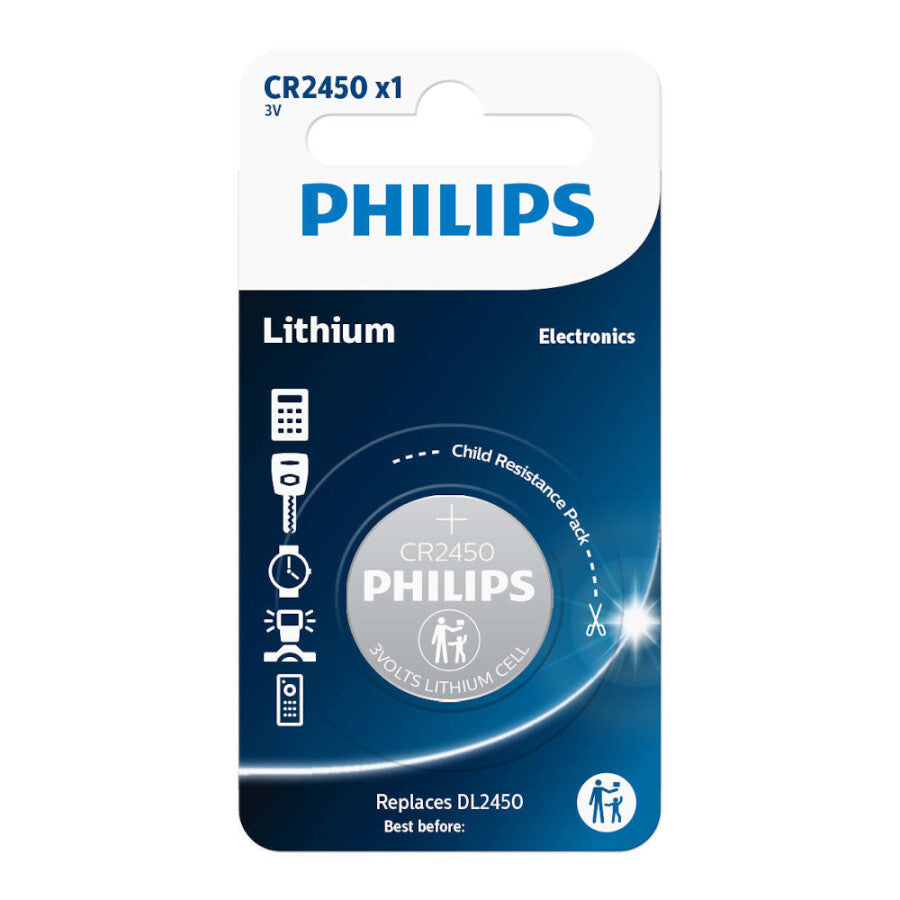 Philips Battery CR2450 Lithium 3V P/1