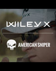 Wiley X Jakl American Sniper Signature Bril - Captivate Black Mirror Lenzen - Matte Black/Red Frame