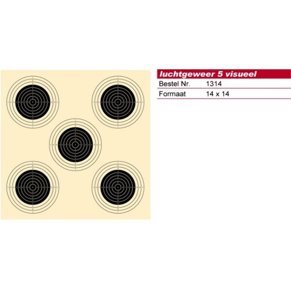 Schmid Paper Target 10m AirRifle, NOT Numbered, p/250