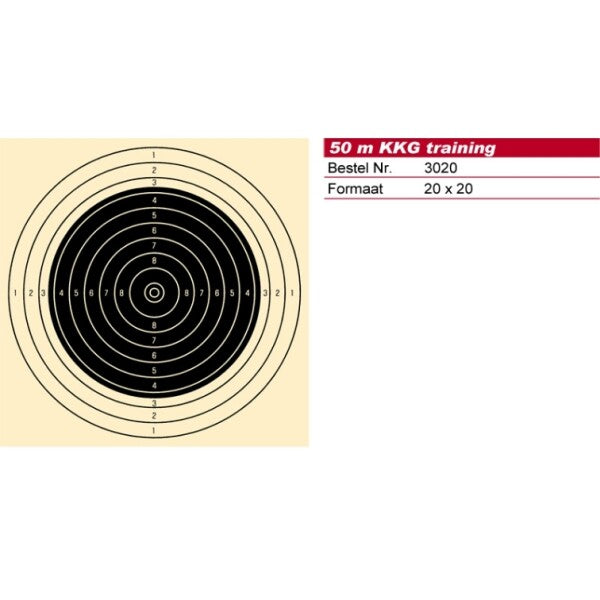Schmid Paper Target Center 50m Smallbore Rifle, NOT Numbered, p/250
