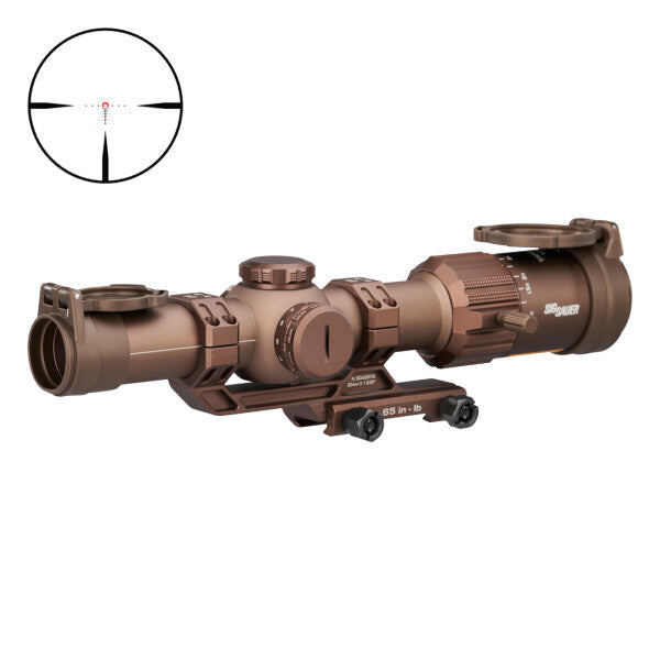 Sig Sauer RS Tango MSR, 1-8x24, 30mm, SFP, Illuminated MSR BDC8 Reticl, 0.5 MOA Capped, Coyote Tan w/ 1.535 MSR-Mount