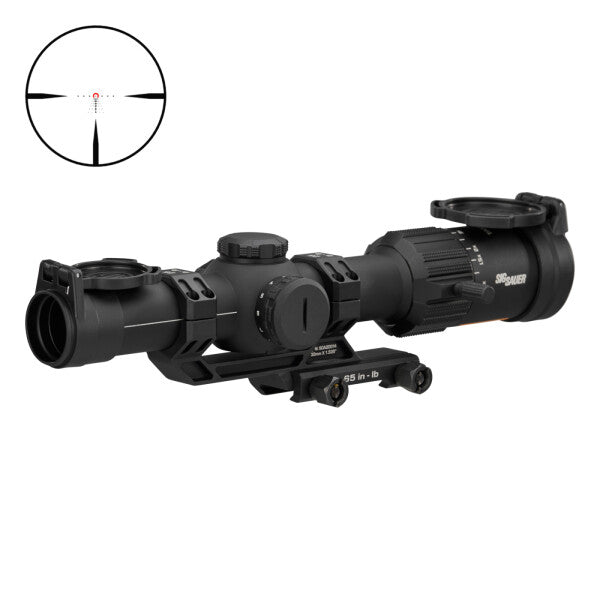 Sig Sauer RS Tango MSR, 1-8x24, 30mm, SFP, Illuminated MSR BDC8 Reticl, 0.5 MOA Capped, Black w/ 1.535 MSR-Mount
